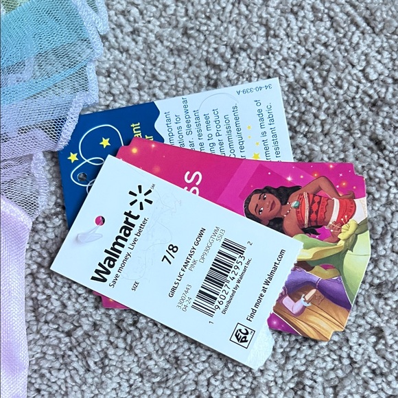 Disney Magical Castle Nightgown in Pastel Rainbow - Size 7/8 - Picture 5 of 6